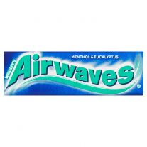 Wrigley's Airwaves Menthol & Eucalyptus žuvačka bez cukru s mentolovou príchuťou 10 ks v 14 g balení