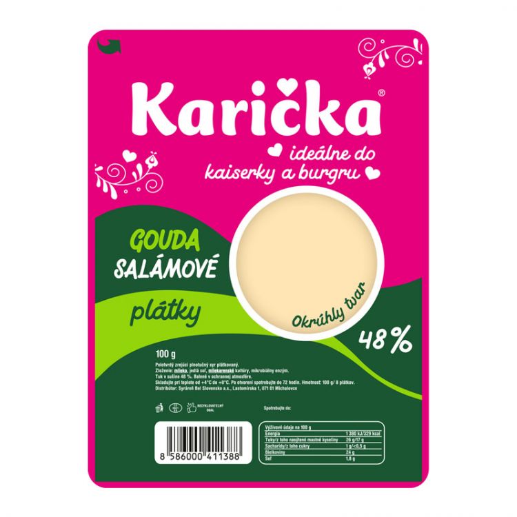 Karička Gouda plátky salámové 100 g