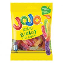 JOJO Kyslé dážďovky želé cukríky s ovocnými príchuťami 80 g