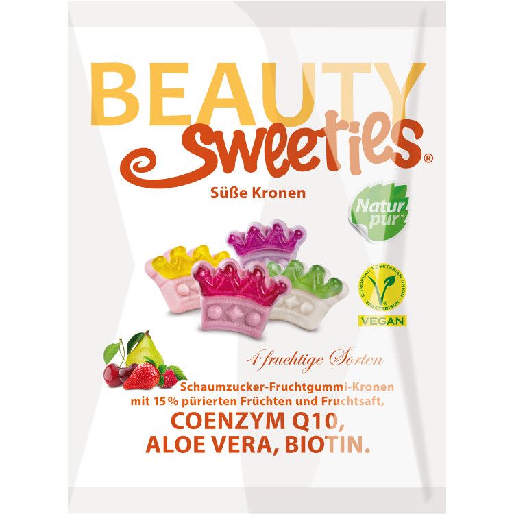 Beauty sweeties sladké ovocné želé korunky vegánske 125 g