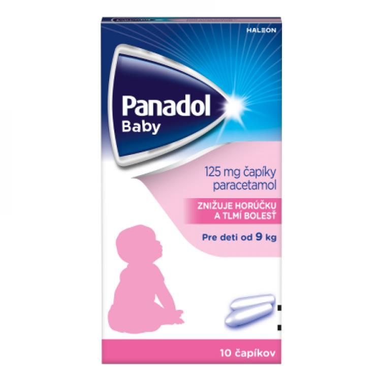 PANADOL Baby čapíky 125 mg od 9kg+ 10 ks
