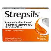 STREPSILS Pomaranč s vitamínom C 24 tvrdých pastiliek