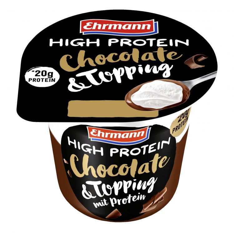 Ehrmann High proteín puding TOPPING chocolate 200 g