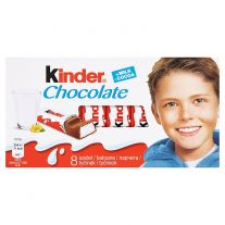 Kinder Chocolate tyčinky z mliečnej čokolády s mliečnou náplňou 8 x 12,5 g