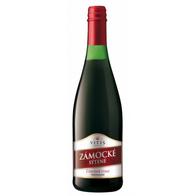 Vitis Zámocké sýtené červené polosladké 750 ml
