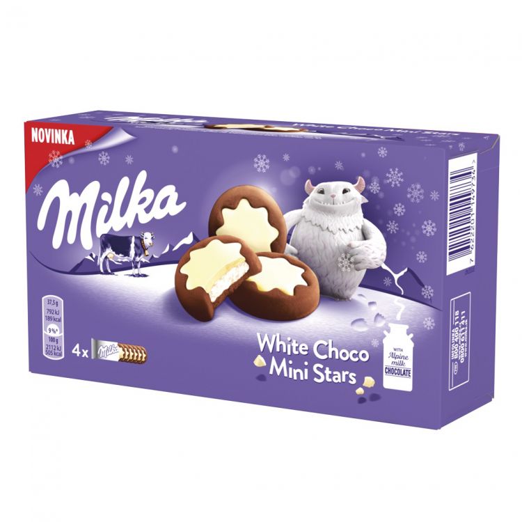 Milka White Choco Mini stars sušienky 150 g