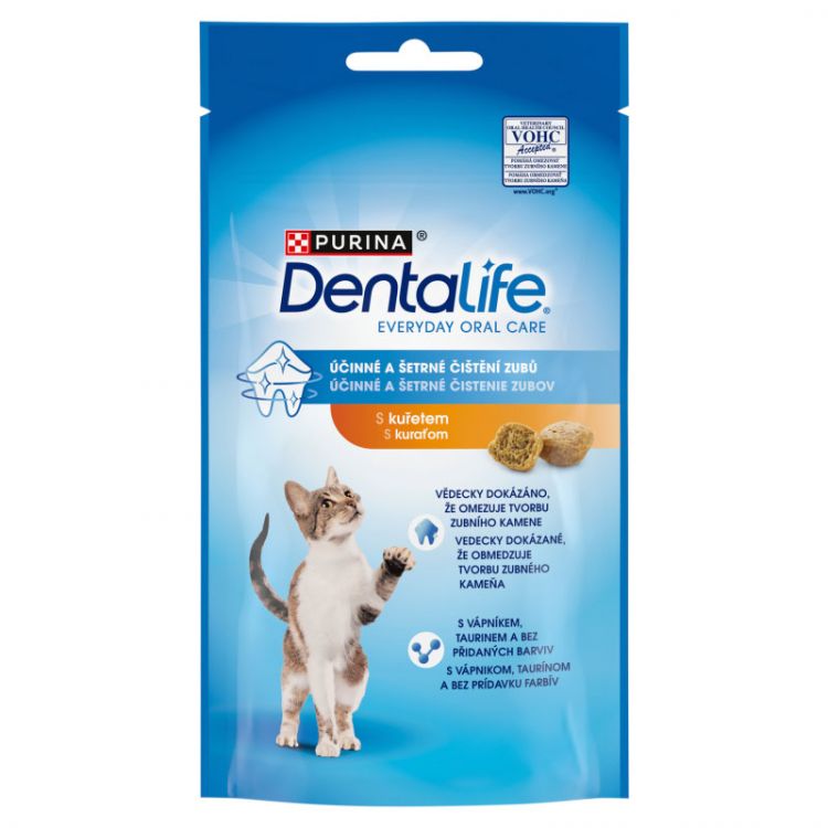 Dentalife maškrty pre mačky kura 40 g