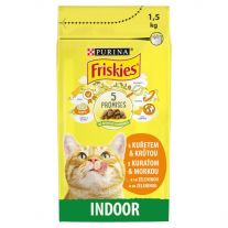 Friskies Indoor granule pre mačky kura, morka 1,5 kg
