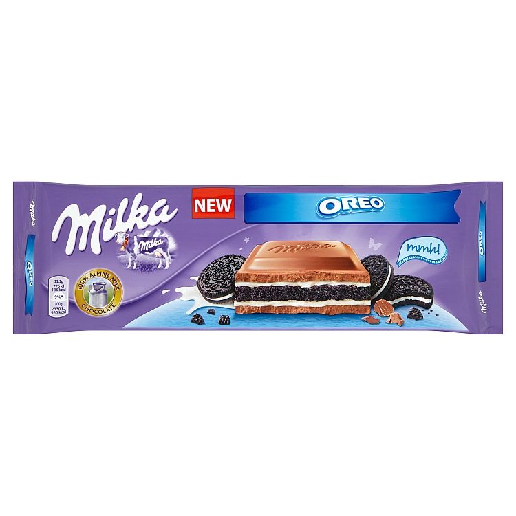 Milka Oreo kakaová sušienka v mliečnej čokoláde z alpského mlieka 300 g - eDELIA.sk