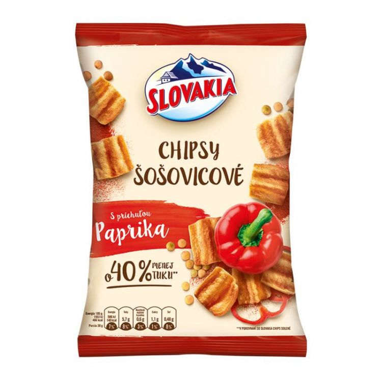 Slovakia Chipsy Šošovicové s príchuťou paprika 65 g