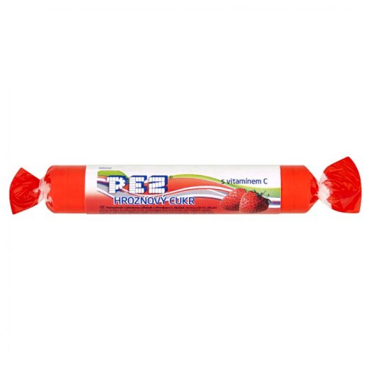 PEZ Hroznový cukor jahoda 39 g