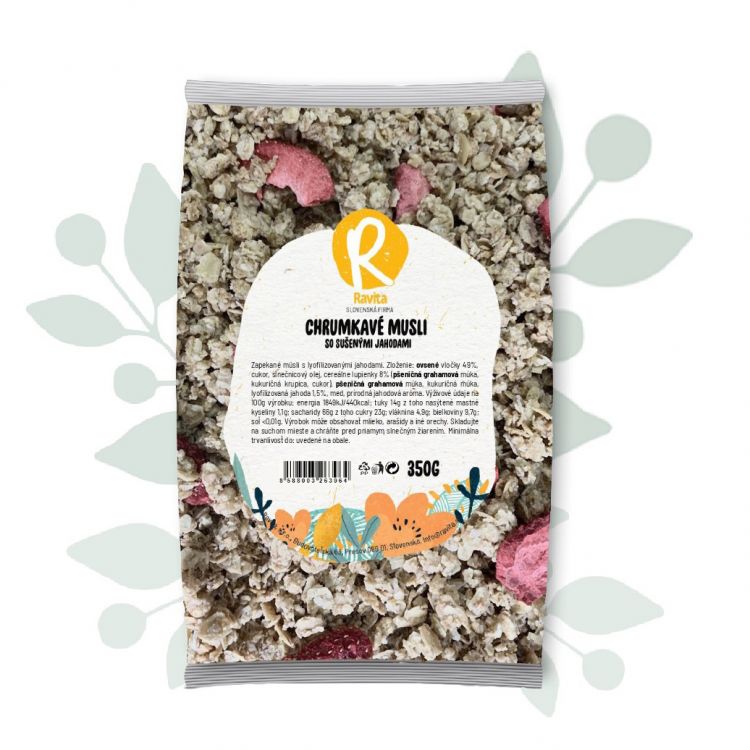 Ravita musli Chrumkavé Jahodové 350 g