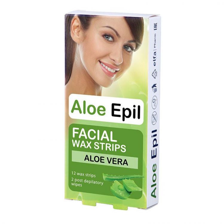 ALOE EPIL Voskové pásiky na tvár 12 ks