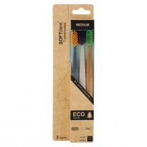 SOFTDENT zubná kefka ECO Medium 3 ks