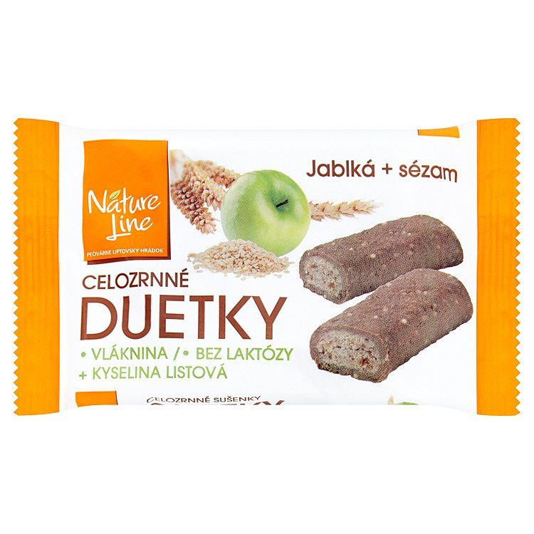 DUETKY celozrnné sušienky s jablkami a sezamom 50g