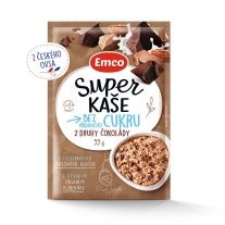 Emco Super kaša bez pridaného cukru 2 druhy čokolády 55 g