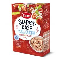 Emco Super kaša bez pridaného cukru jahody & smotana 3x55 g