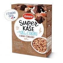 Emco Super kaša bez pridaného cukru 2 druhy čokolády 3x55 g