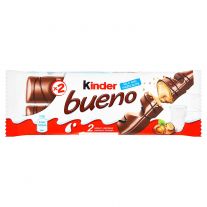 Kinder Bueno Oblátky plnené mliečnou a lieskovcovou náplňou v mliečnej čokoláde 2 x 21,5 g
