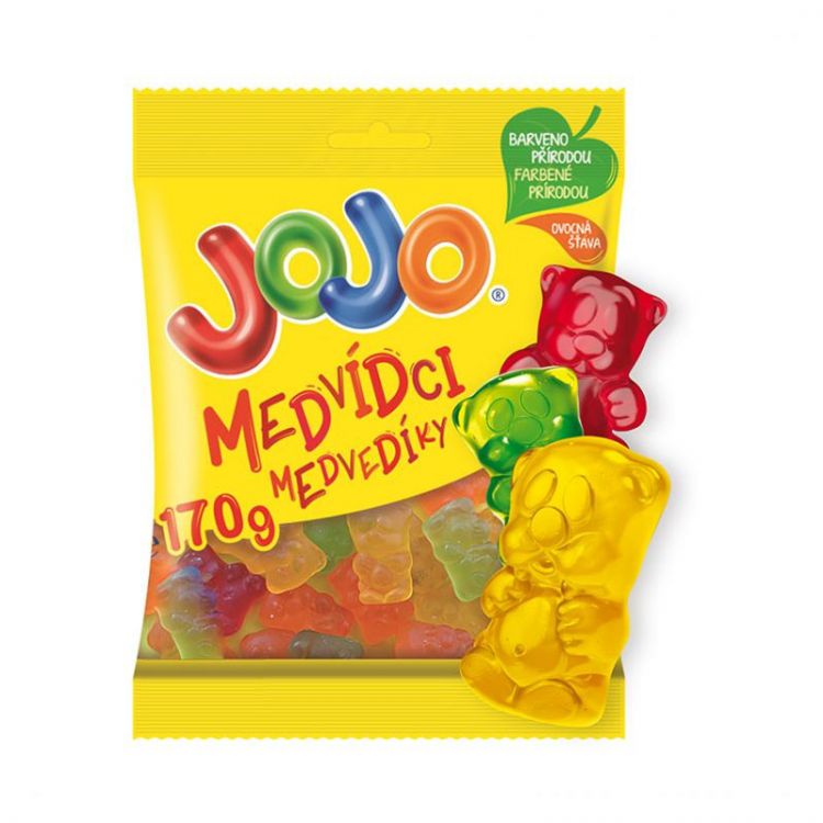 JOJO Medvedíky želé cukríky s ovocnými príchuťami 170 g