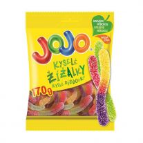 JOJO Kyslé dážďovky želé cukríky s ovocnými príchuťami 170 g