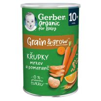 GERBER Organic chrumky s mrkvou a pomarančom 35 g