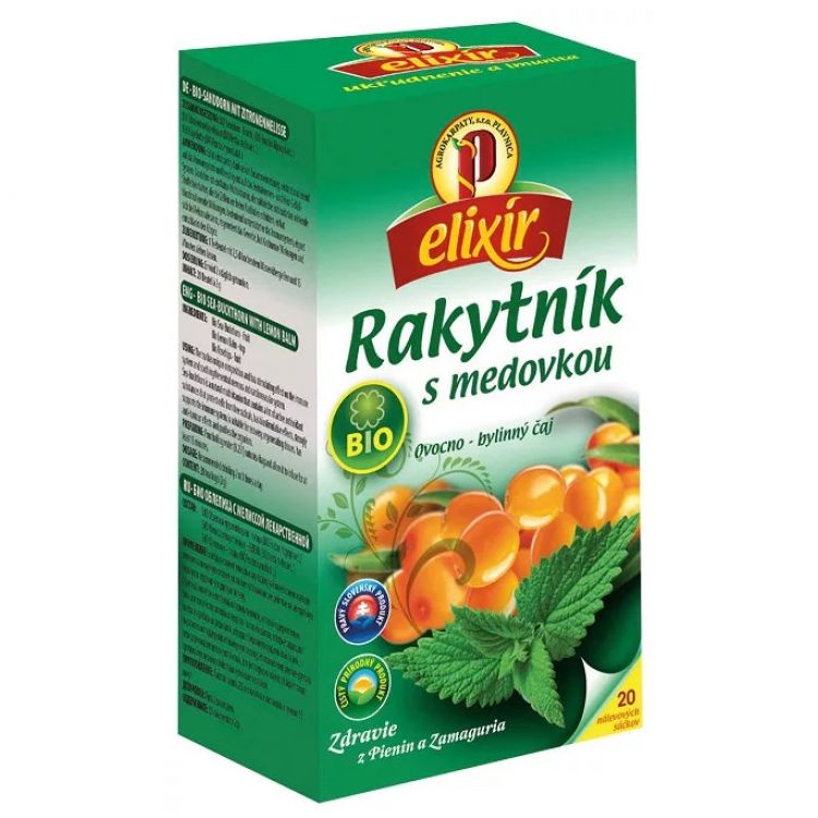 ELIXÍR - BIO RAKYTNÍK S MEDOVKOU - ovocno-bylinný čaj HB 30 g