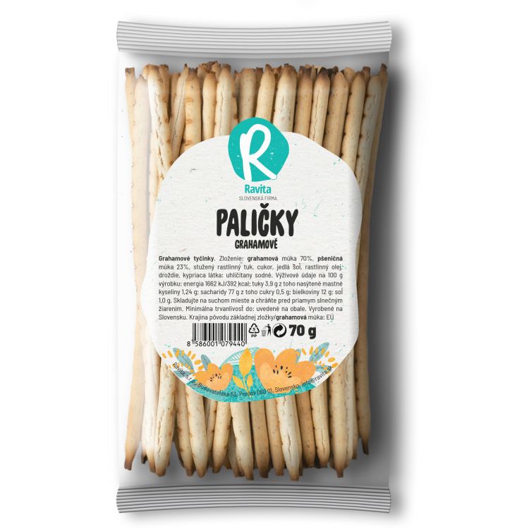 Ravita Tyčinky Grahamové Paličky 70 g