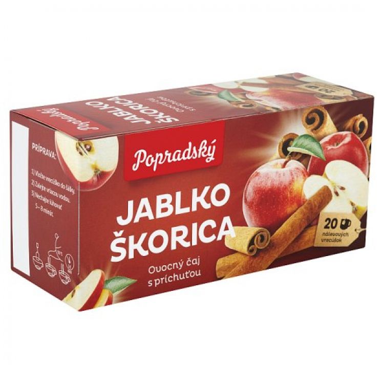 Popradský Jablko a Škorica ovocný čaj 40 g