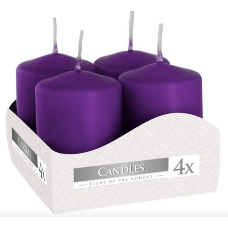 Sviečka  fialová 40/60 4ks/bal