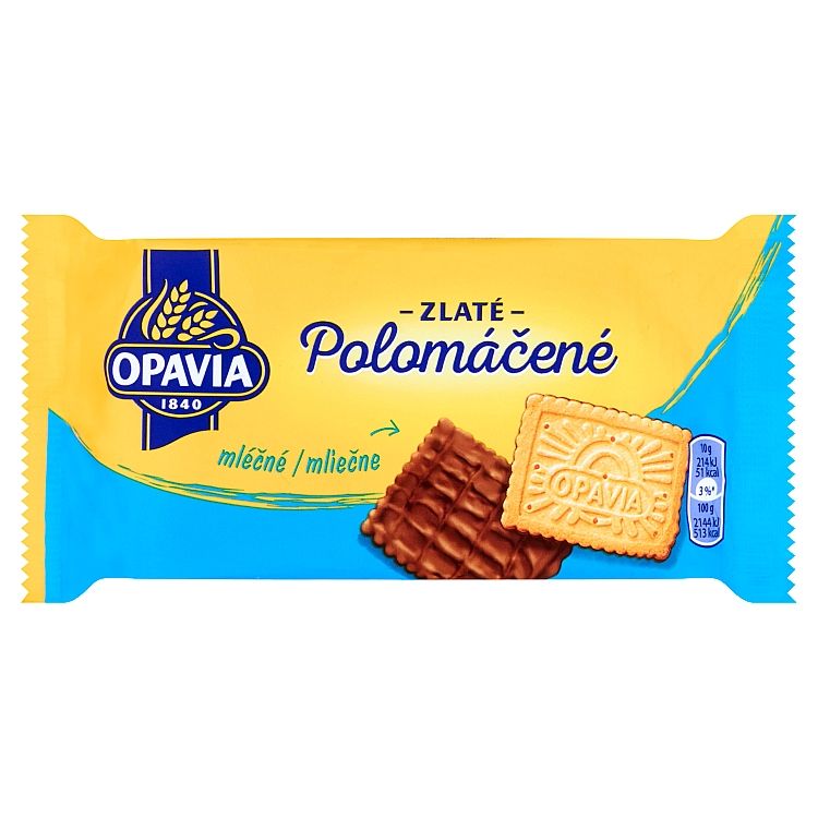 Opavia Zlaté Polomáčané mliečne sušienky s maslovou príchuťou 100 g - eDELIA.sk
