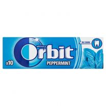 Wrigley's Orbit Peppermint žuvačka bez cukru s mätovou príchuťou 10 ks v 14 g balení