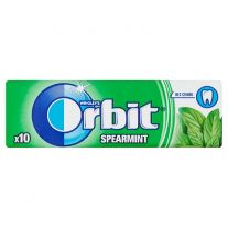 Wrigley's Orbit Spearmint žuvačka bez cukru s mätovou príchuťou 10 ks v 14 g balení