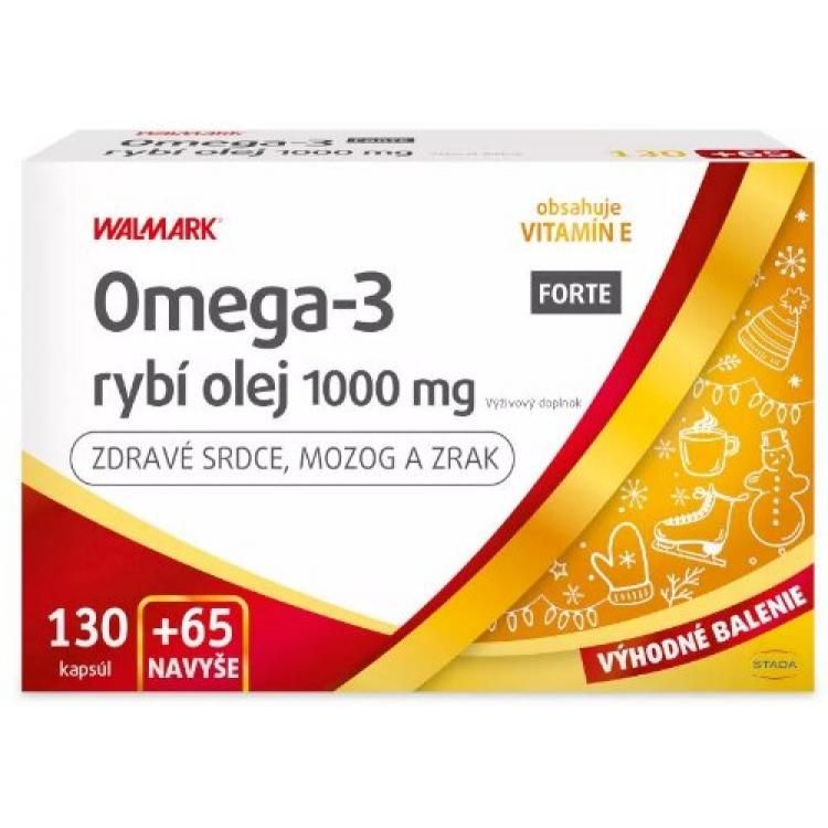 WALMARK Omega-3 rybí olej forte promo 195 kapsúl