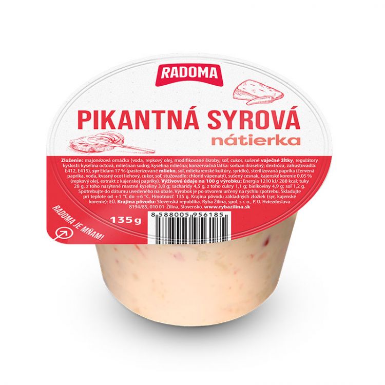 Radoma Pikantná syrová nátierka 135 g