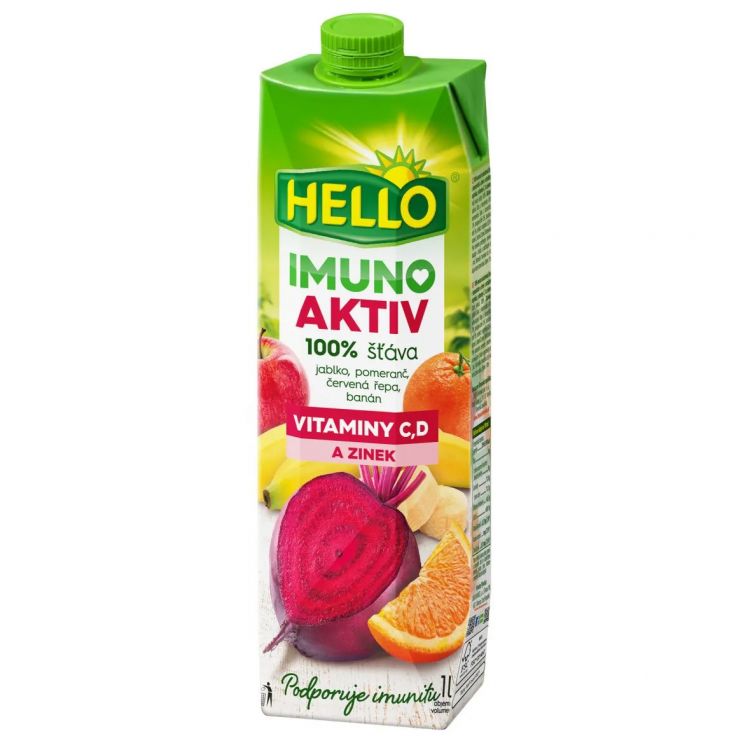 Hello 100% Šťava IMUNO Červená repa 1 l