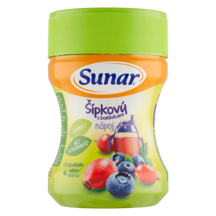 Sunar rozpustný nápoj šípkový s čučoriedkami 200 g