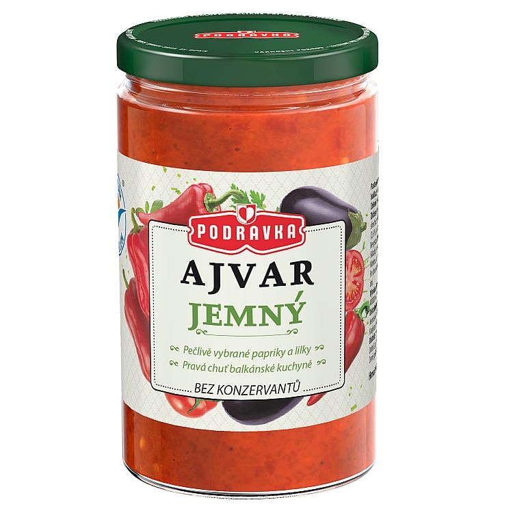 PODRAVKA Ajvar jemný zeleninová príloha k jedlu 690 g