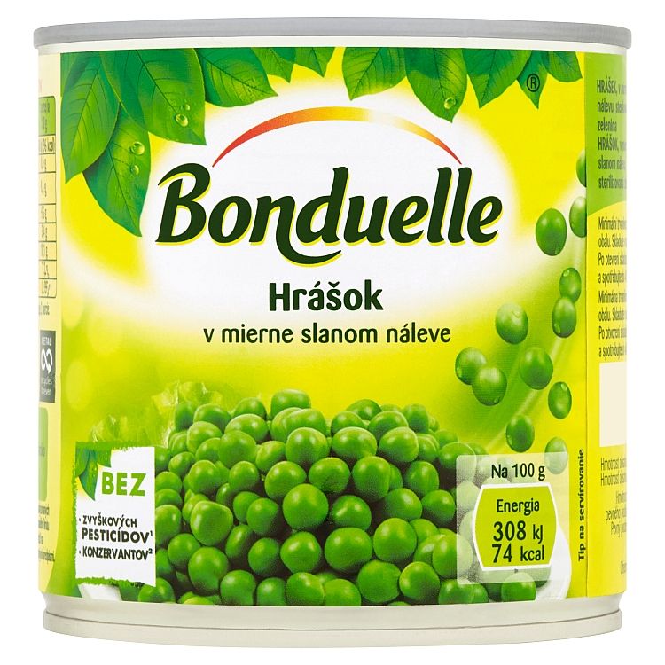 Bonduelle Hrášok v mierne slanom náleve 400 g - eDELIA.sk