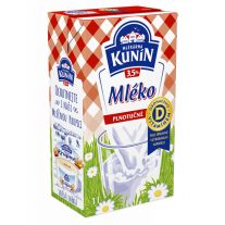 Kunín Plnotučné mlieko UHT s vitamínom D 3,5 % 1 l