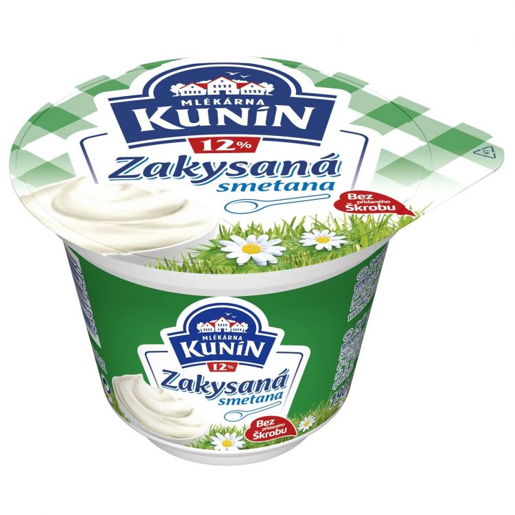 Kunín Kyslá smotana 12% 190 g
