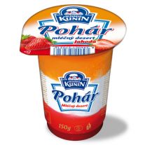 Kunín Pohár mliečny dezert  príchuť jahoda 150 g