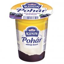 Kunín Pohár mliečny dezert príchuť čučoriedka 150 g