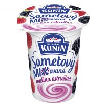 Kunín SAMETOVÝ jogurt malina ostružina 150 g