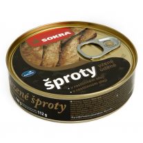 SOKRA Šproty v rastlinnom oleji údené 160 g 
