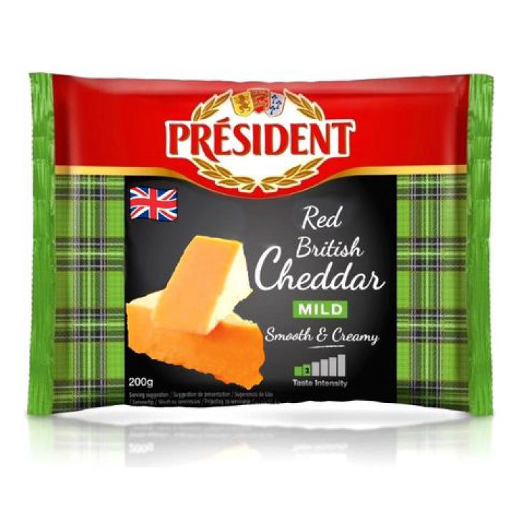 Président Cheddar bloček MILD RED 200 g