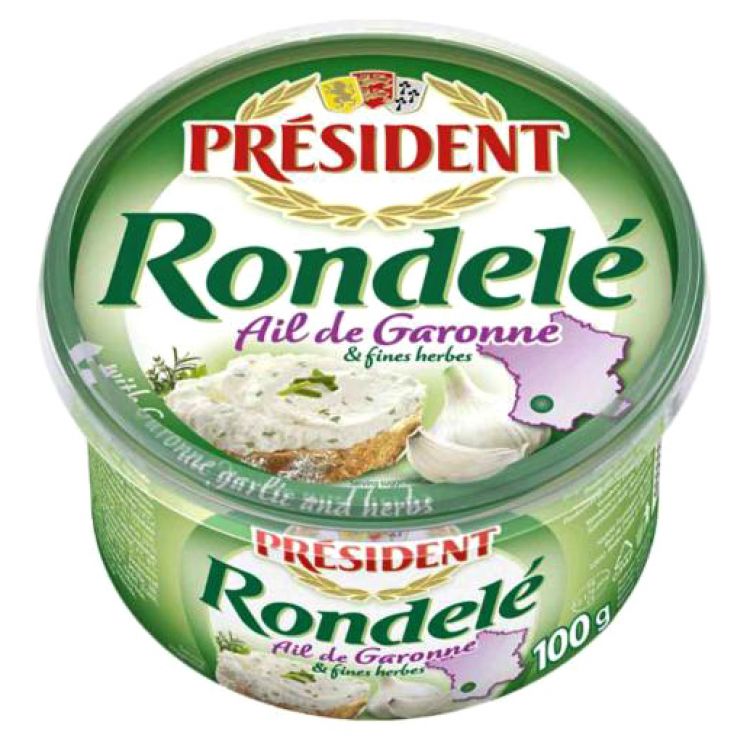 Président Rondelé s cesnakom a bylinkami 100 g