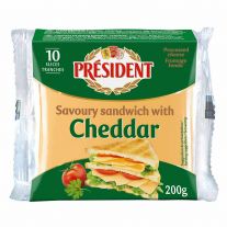 President Tavené plátky Cheddar 200 g (10x20 g)