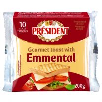 President Tavené plátky Emmental 200 g (10x20 g)