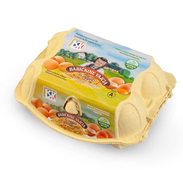 Babičkine vajcia M-L - podstielkový chov 6 ks